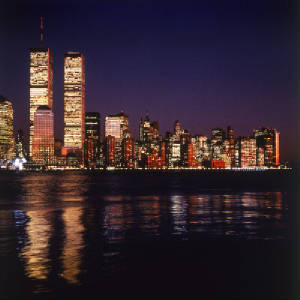 The World Trade Center in the Manhatten skyline